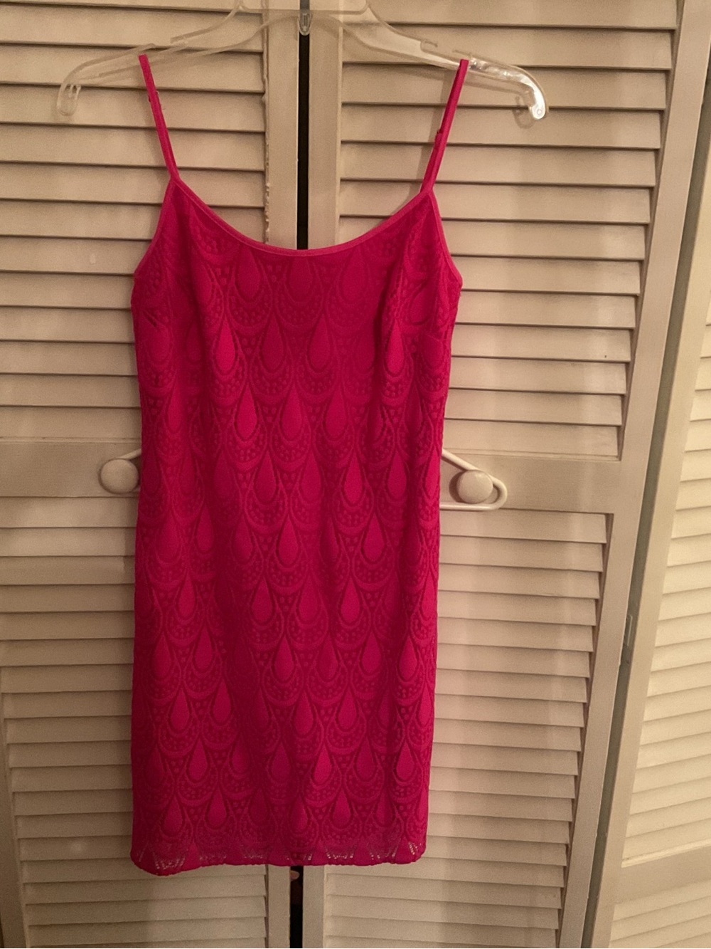 Lilly Pulitzer Fuchsia Lace Midi Slip Dress